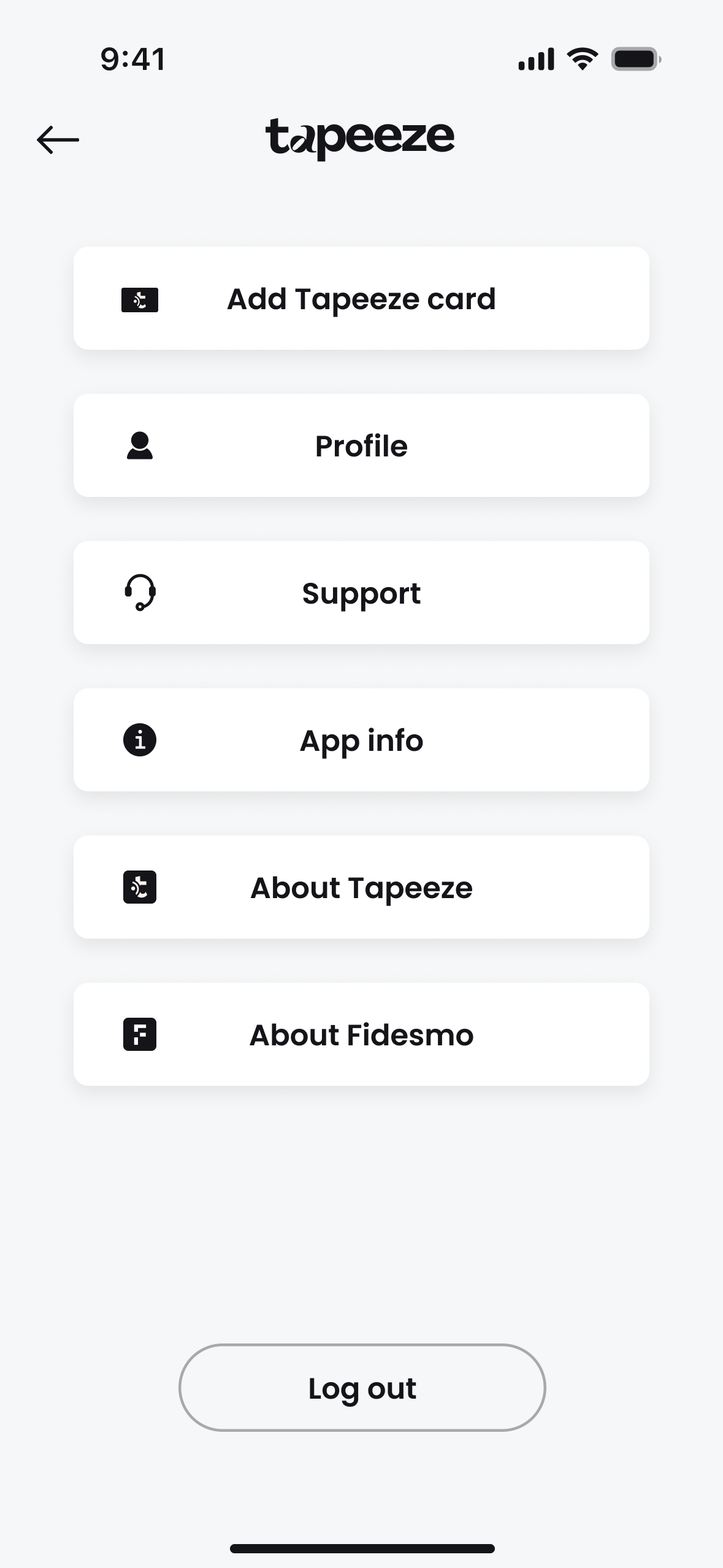 Meny – lägg till fler kort, profil, support och information samlat på ett ställe.