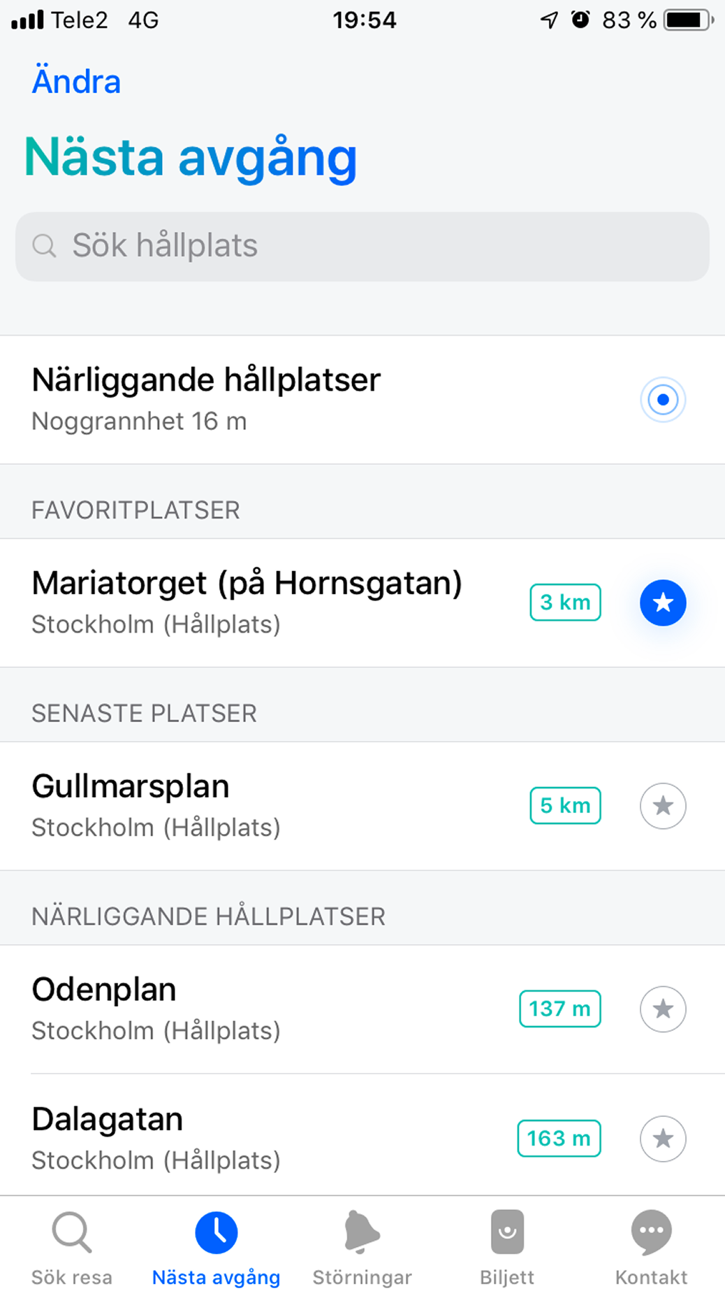 Nästa avgång – före